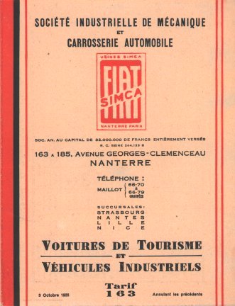 Tarif 163 : couverture