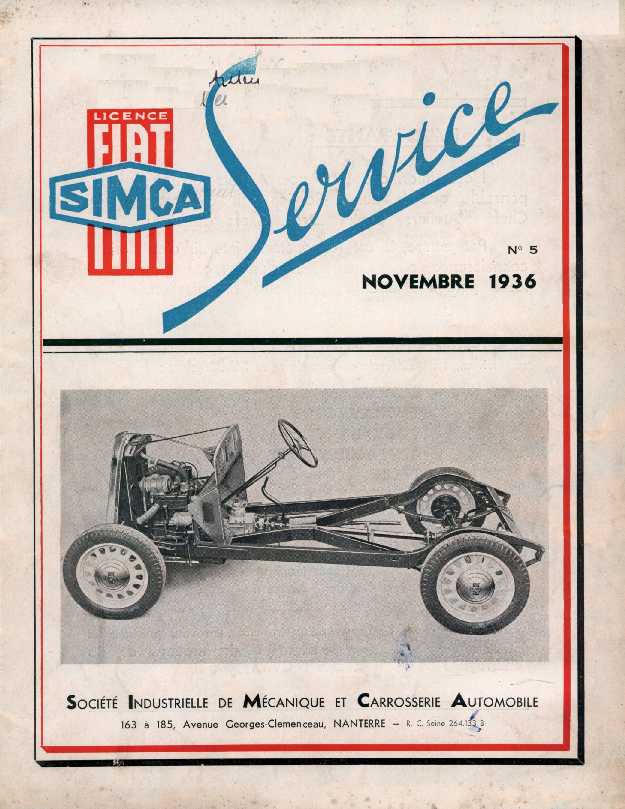 Simca Service 5 : couverture