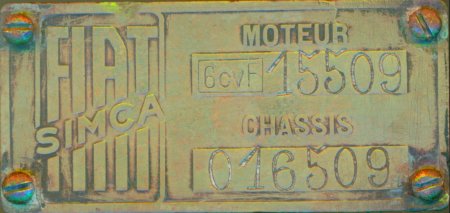 Plaque SIMCA 1935