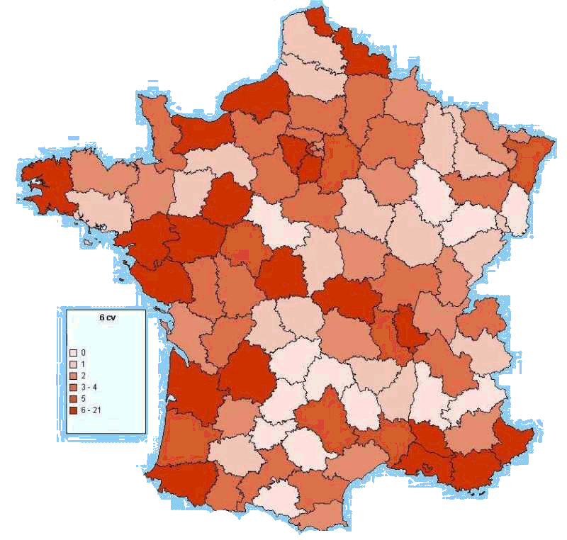 Carte des 6 cv